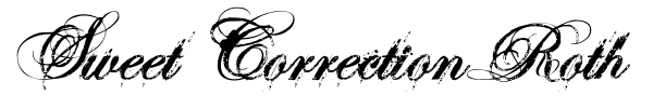 Sweet Correction Roth font preview
